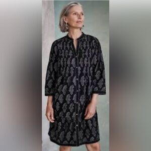 J. Jill Pure Jill Block-Printed Tiered Dress L NWT